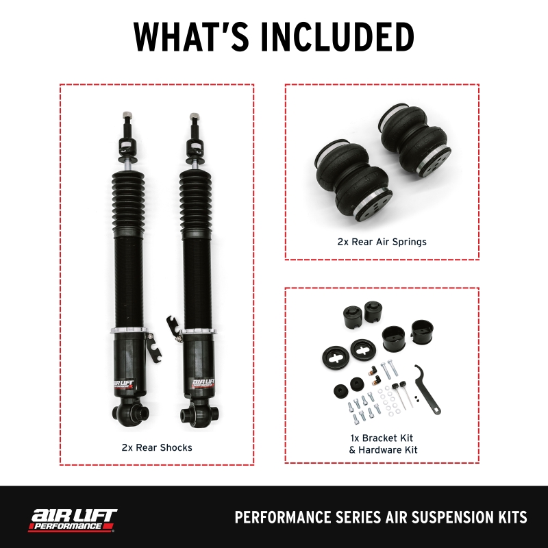 Toyota Supra Air Suspension Rear Kit - Air Lift - Performance with Progressive-rate, Double-bellow Air Springs - 2021